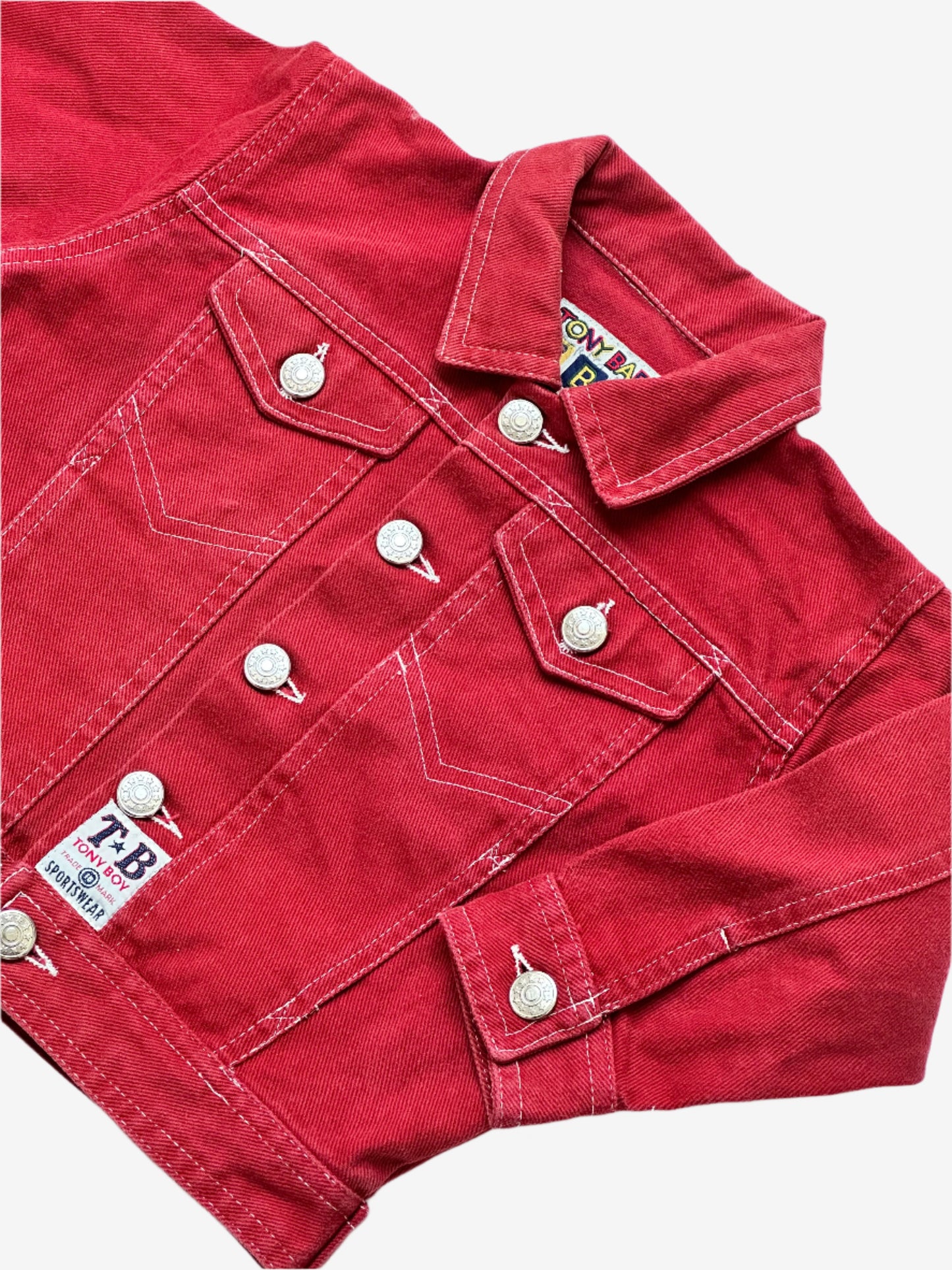 Vintage Red Denim Jacket | Age 2-3 yrs