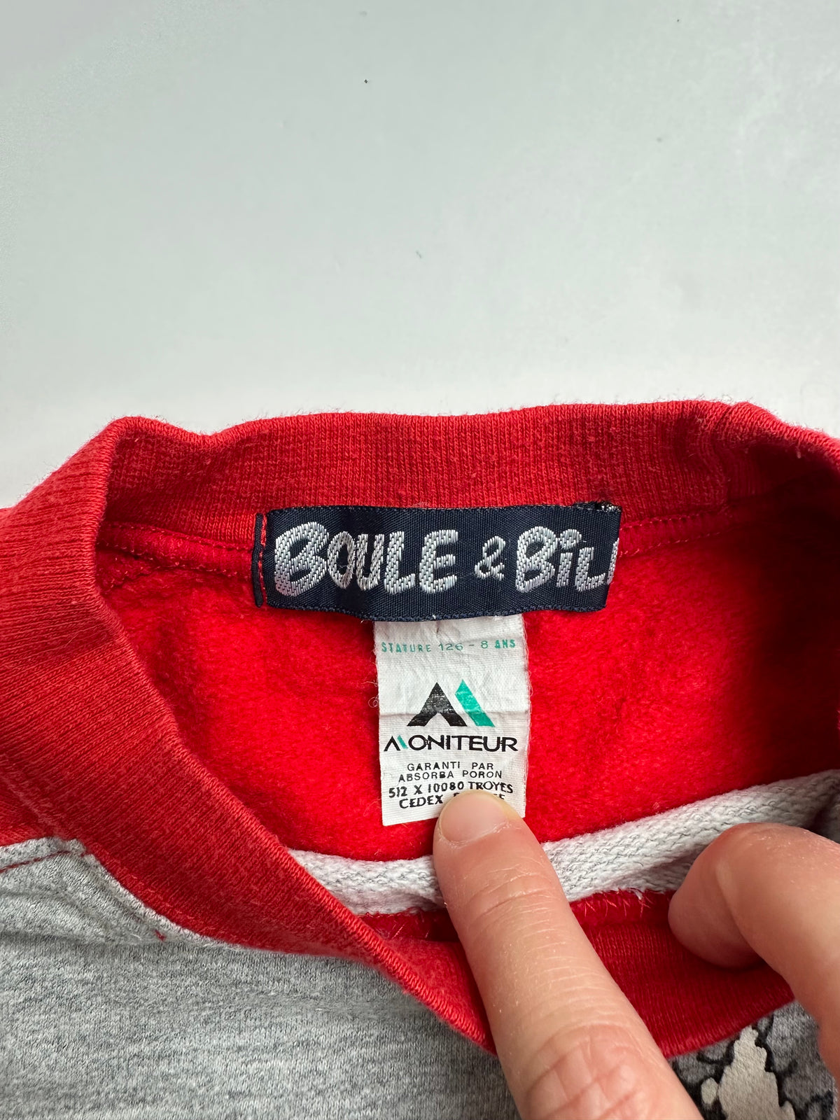 80's Boule & Bill Red Sweater | Age 6-7 yrs