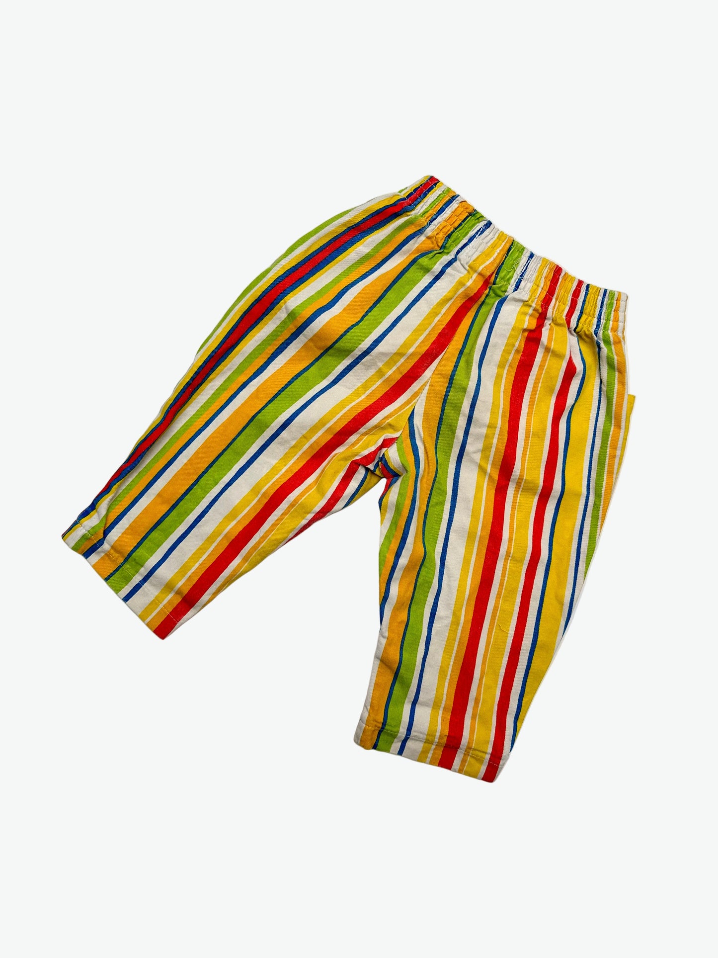 Kids vintage colourful stripe Snoopy Trousers with embroidery detail.