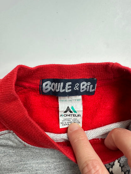 80's Boule & Bill Red Sweater  | Age 6-7 yrs