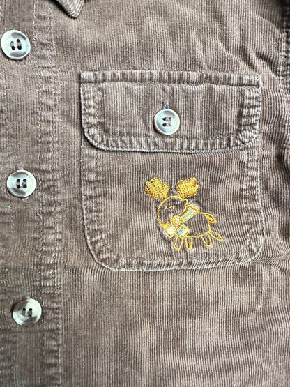 Reindeer Embroidery Cord Shirt | Age 9-12 months