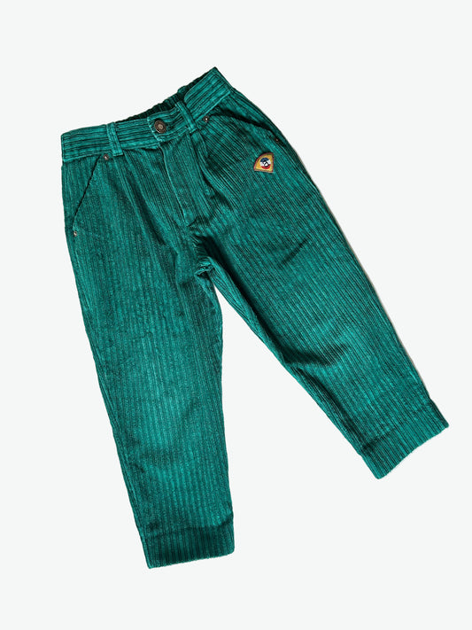 Bright Green Chunky Corduroy Trousers  | Age 4-5 yrs
