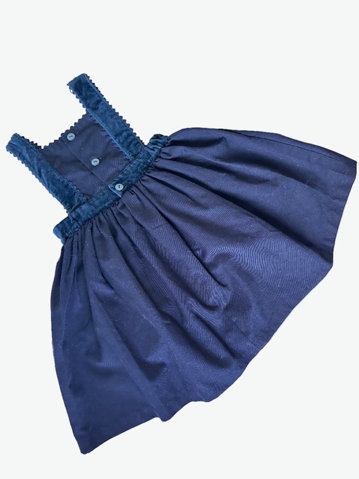 Dark Navy Scallop Detail Pinafore Dress | Age 2 yrs