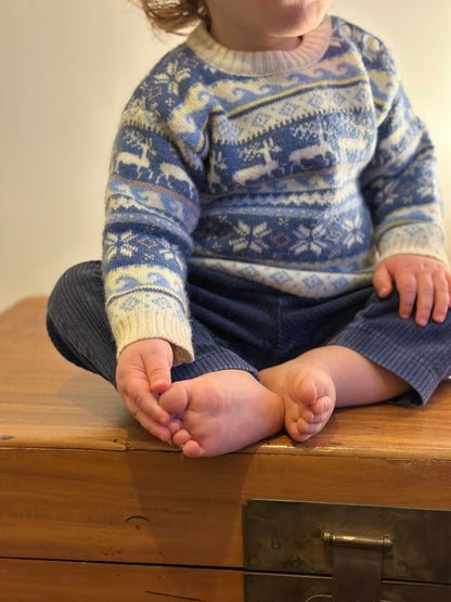 Dark Inky Blue Thick Whale Cord Trousers | Age 18 months