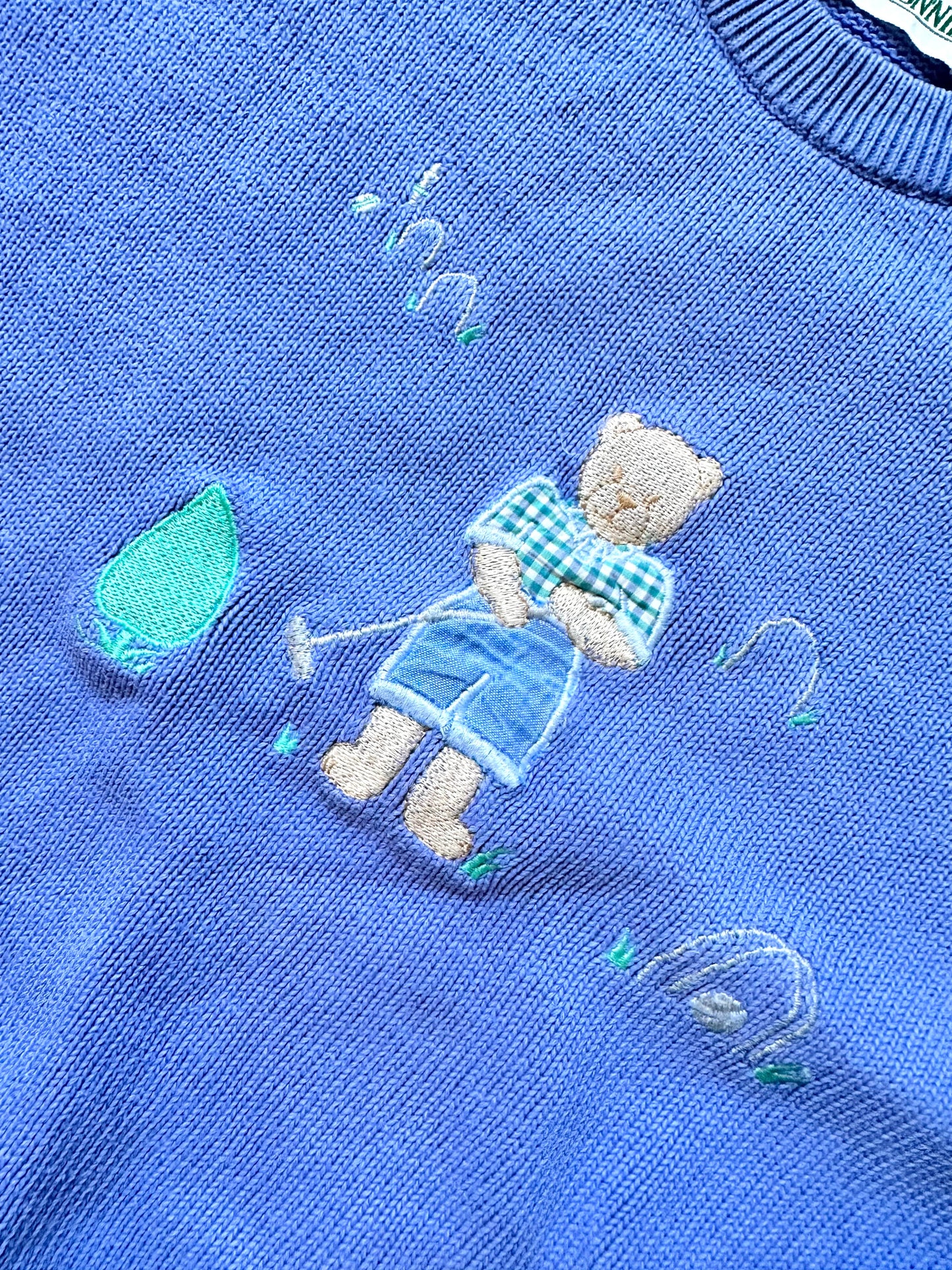 Vintage Lilac Croquet Embroidered Jumper | Age 10 Yrs