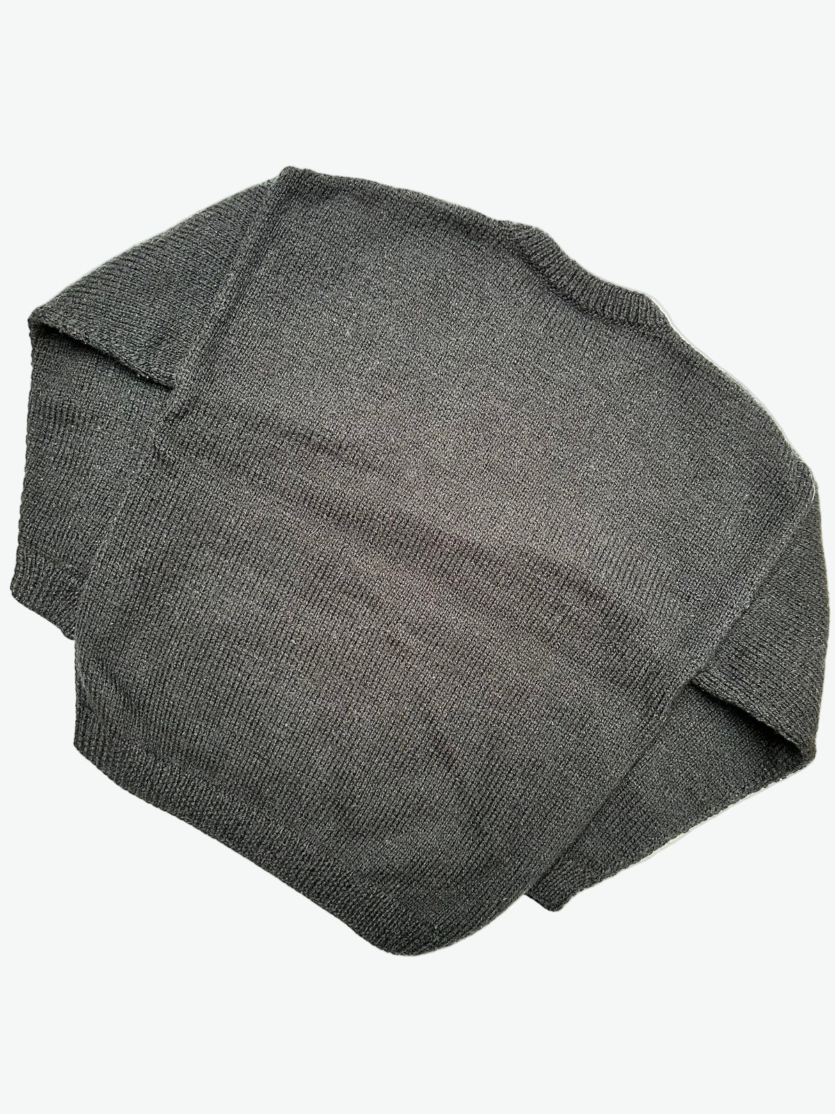 Knitted Black jumper with a colourful graphic of the character Spirou on a light gray background