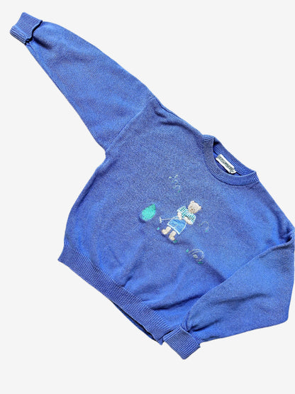 Kids vintage lilac knit sweater, Age 10 years.