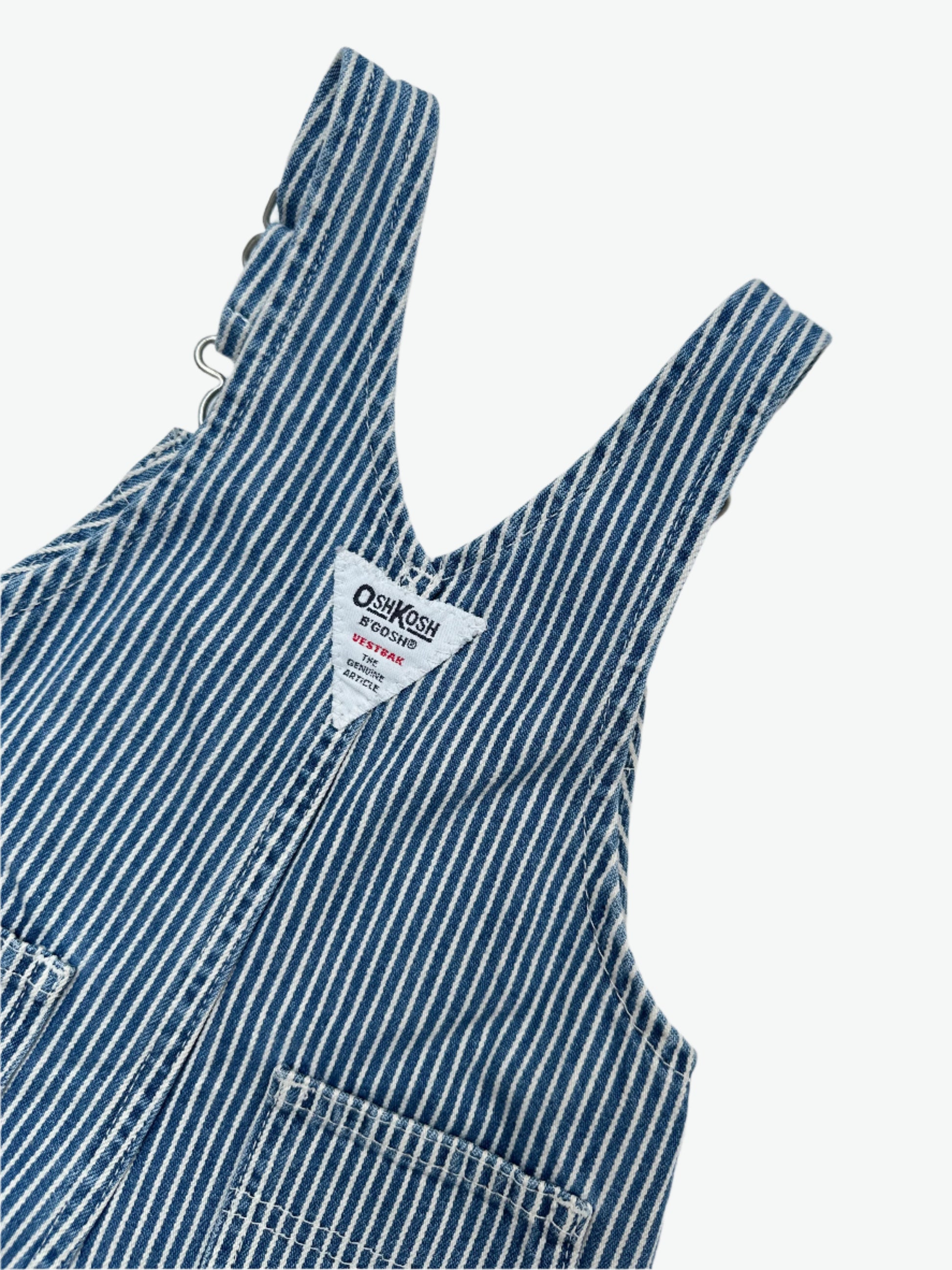 Kids vintage OshKosh hickory striped dungarees, Age 1 years. A classic.