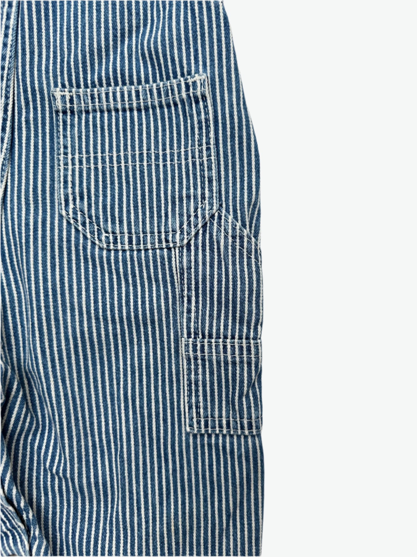 Kids vintage OshKosh hickory striped dungarees, Age 1 years. A classic.