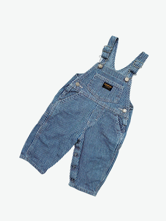 Kids vintage OshKosh hickory striped dungarees, Age 1 years. A classic.