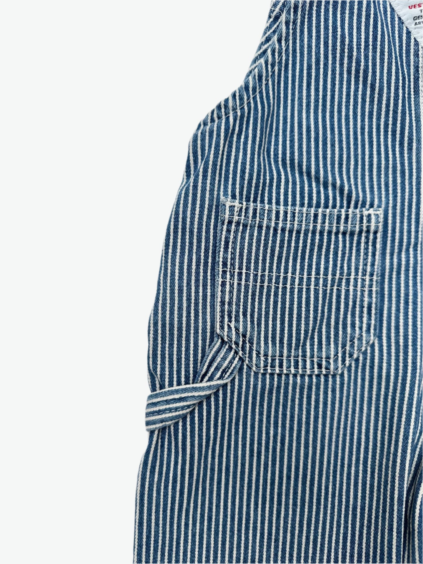 Kids vintage OshKosh hickory striped dungarees, Age 1 years. A classic.